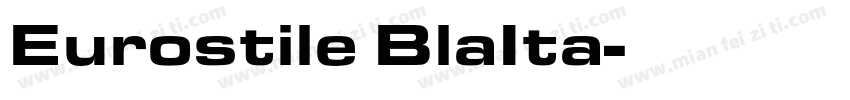 Eurostile BlaIta字体转换